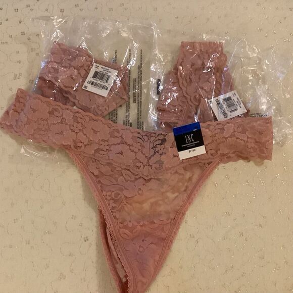 NWT INC Intern’l Concepts, a Macy’s Brand Women’s XL Rose Pink Thong Panties 3 - Picture 1 of 10